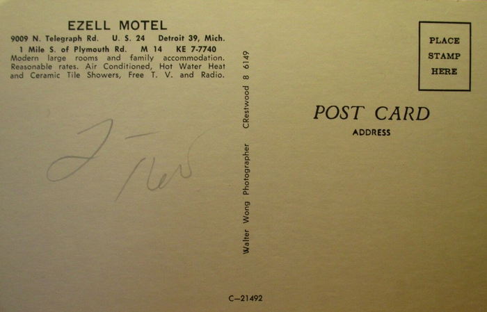 Ezell Motel - Old Postcard View (newer photo)